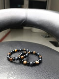 Tiger Eye Matte Black Beaded Bracelet(Combo)